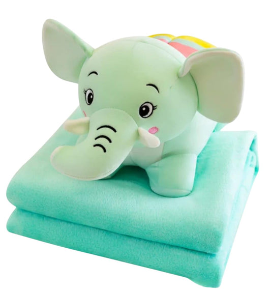 3-in-1 Kids Blanket and Pillow and Soft Toy