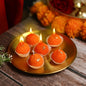 Set of 4 Motichoor Ladoo Shaped Candles for Home, Pooja & Gifting