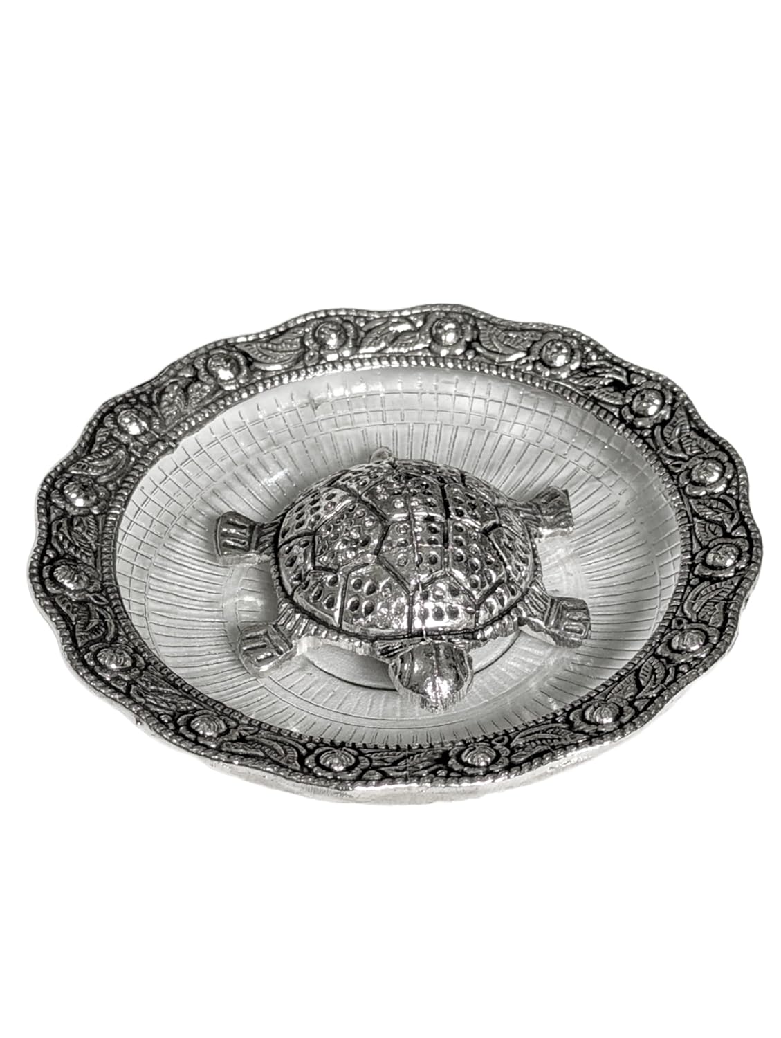 Silver Turtle With Plate