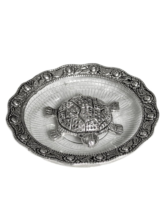 Silver Turtle With Plate