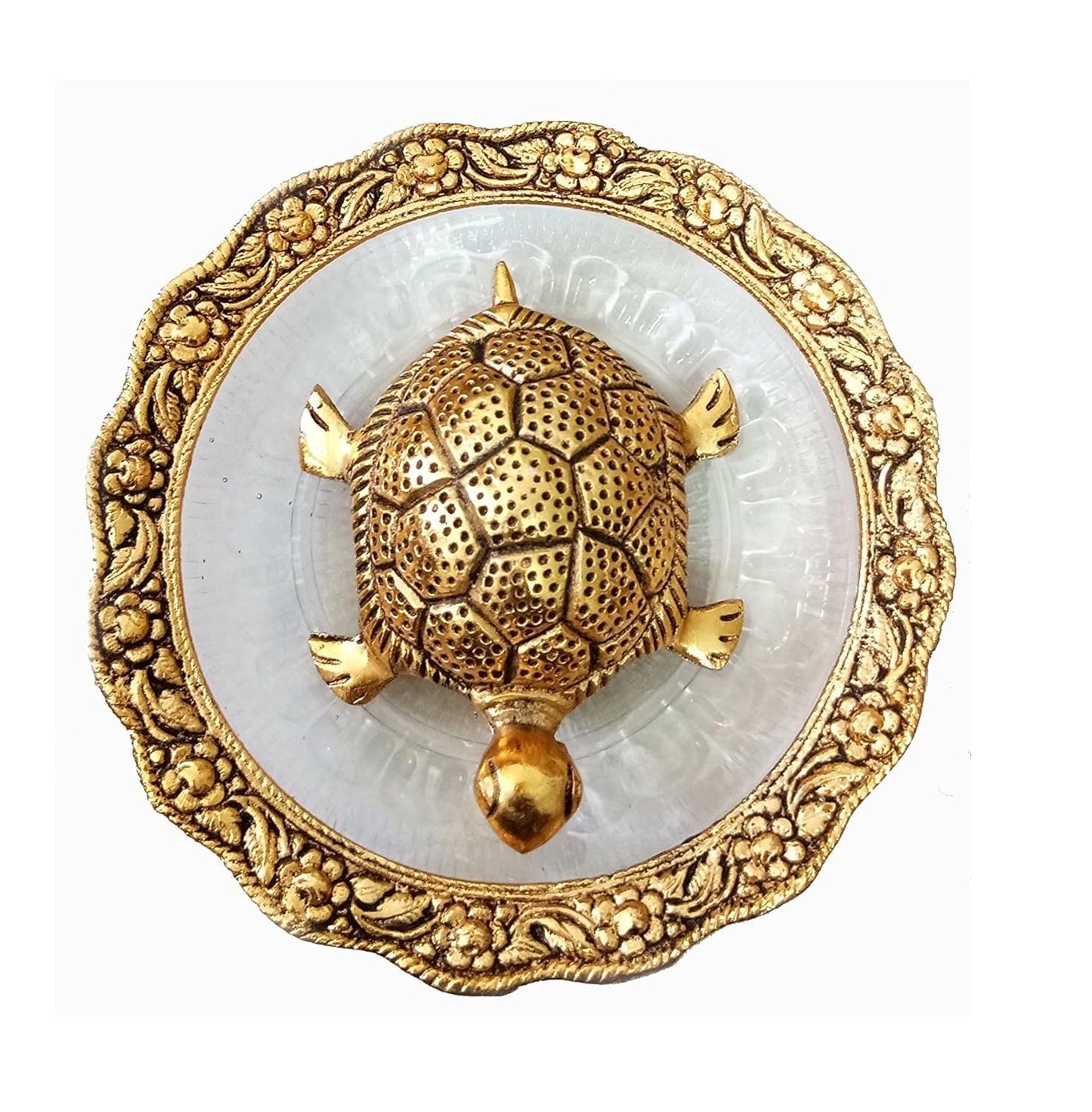 Golden Turtle With Plate